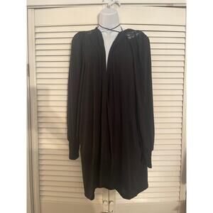 L Love Lace Accent Open Cardigan Sweater size medium long sleeve